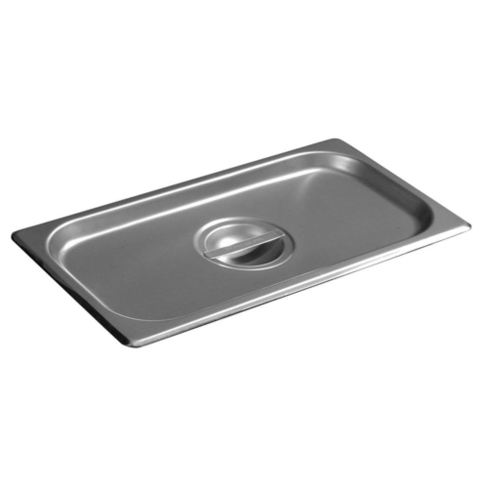 Carlisle 607130C 12.75 Inch 1/3 Size Solid Steam Table Pan Cover Stainless Steel with Handle