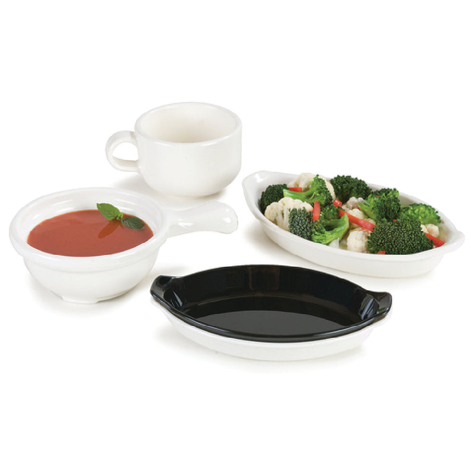 Carlisle 740502 8 Oz Oval Casserole Dish with Eared Handles Polycarbonate White