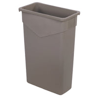 Carlisle 34202306 20 Inch Rectangular Beige Trash Receptacle Heavy Duty Plastic
