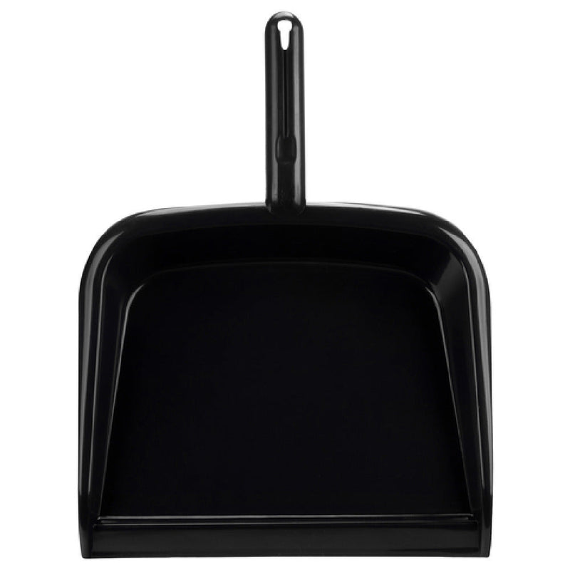 Carlisle 361440EC03 11 Inch Dust Pan with Ergonomic Handle Plastic Black
