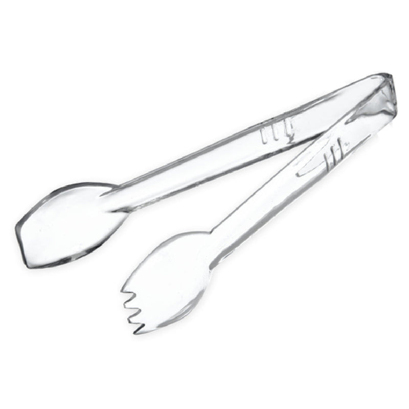 Carlisle 400907 9 Inch Salad Tongs Plastic Clear Dishwasher Safe Made in USA