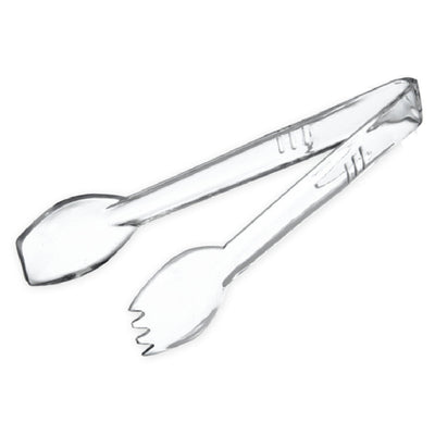 Carlisle 400907 9 Inch Salad Tongs Plastic Clear Dishwasher Safe Made in USA