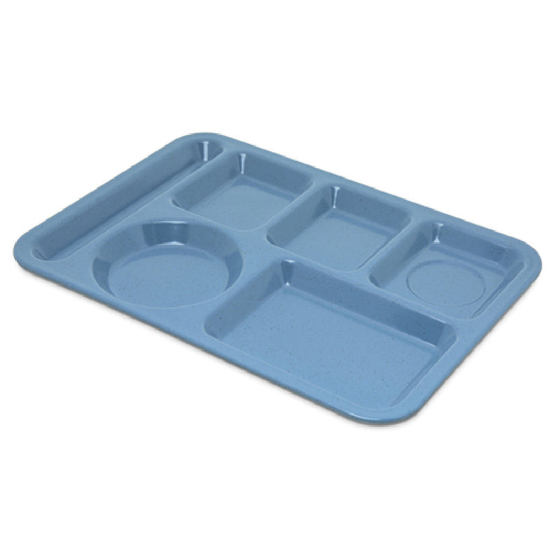 Carlisle 4398192 14 Inch Width Left-handed Compartment Tray Melamine Blue