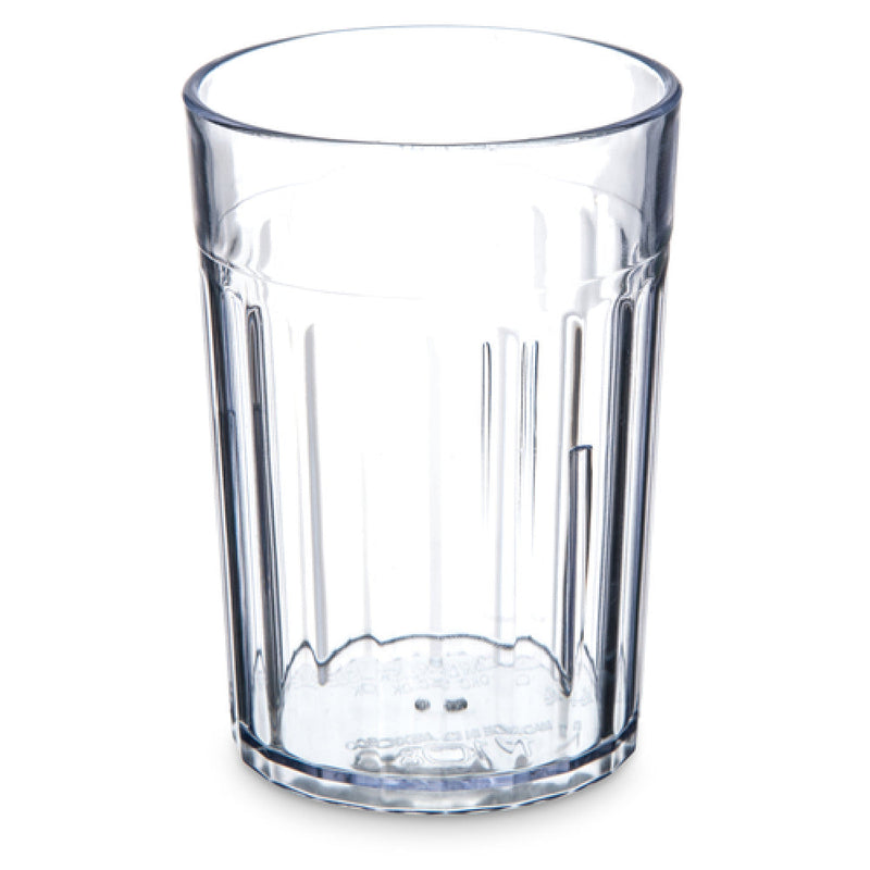 Carlisle 110807 8 Oz Fluted Tumbler Plastic Clear Dishwasher Safe and Recyclable