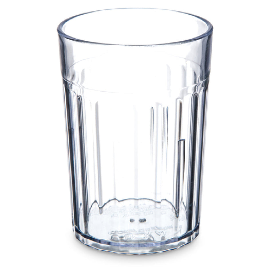 Carlisle 110807 8 Oz Fluted Tumbler Plastic Clear Dishwasher Safe and Recyclable