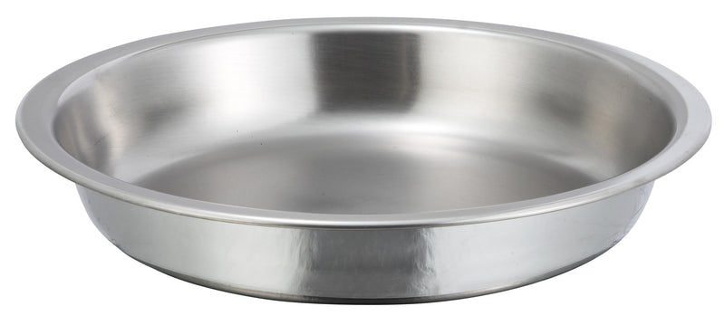 Winco 203-FP 4 Quart Round Food Pan Stainless Steel for Food Prep