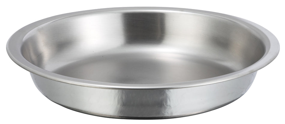 Winco 203-FP 4 Quart Round Food Pan Stainless Steel for Food Prep