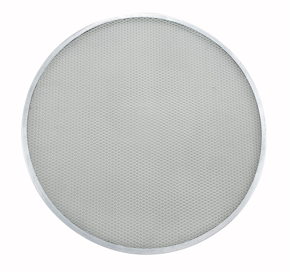 Winco APZS-19 19 Inch Diameter Seamless Aluminum Pizza Screen with Crispy Crust