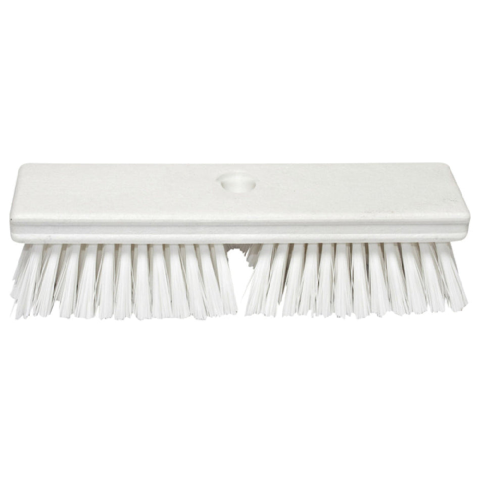 Carlisle 41722EC68 10 Inch Deck Brush Medium Bristles Non Absorbent Plastic Purple