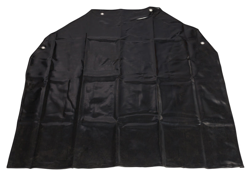 Winco BA-LA 37 Inch Width Black Bib Apron with Latex Construction
