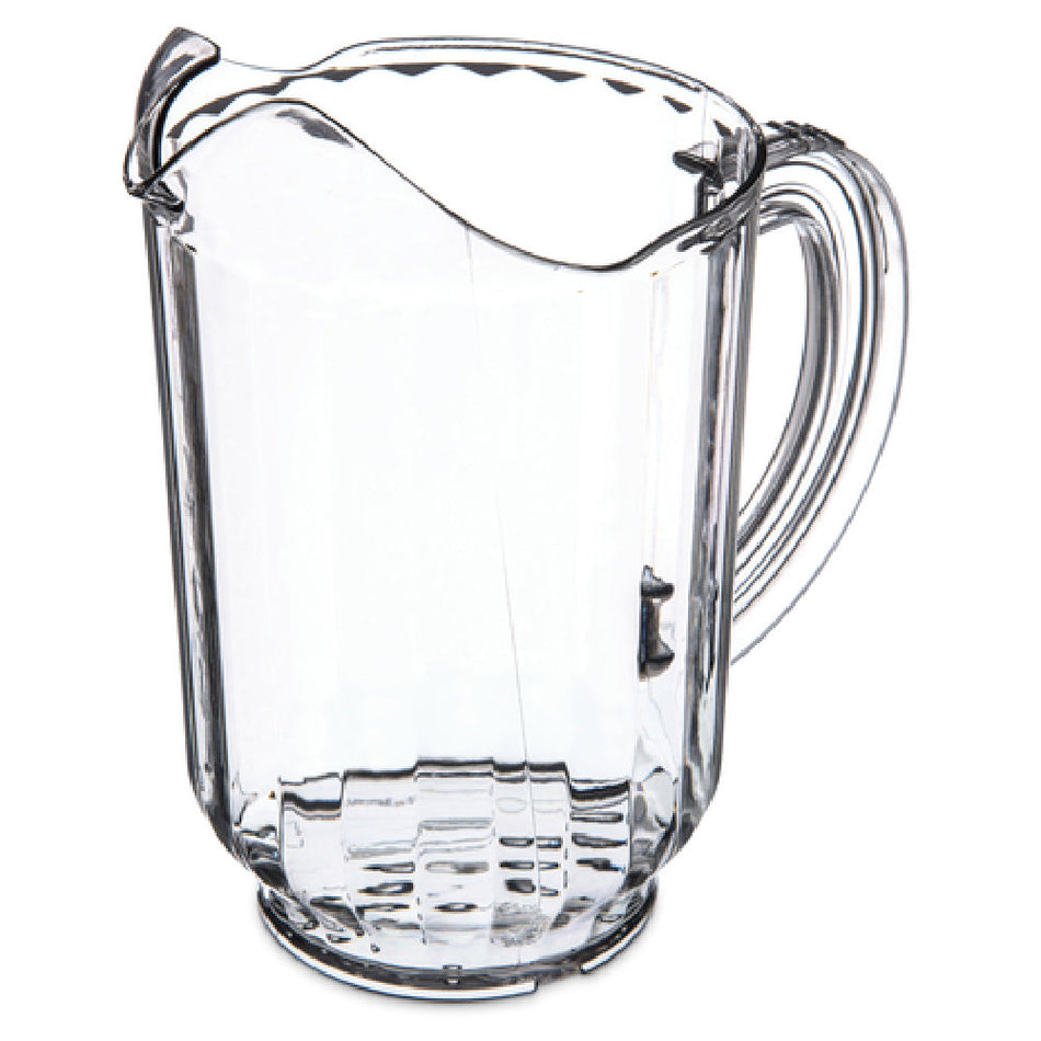 Carlisle 554007 60 Oz Clear Polycarbonate Pitcher with Contoured Lip Design