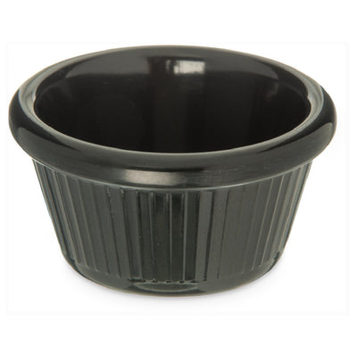 Carlisle S29203 2 Oz. Ramekin Fluted Dishwasher Safe Melamine Black