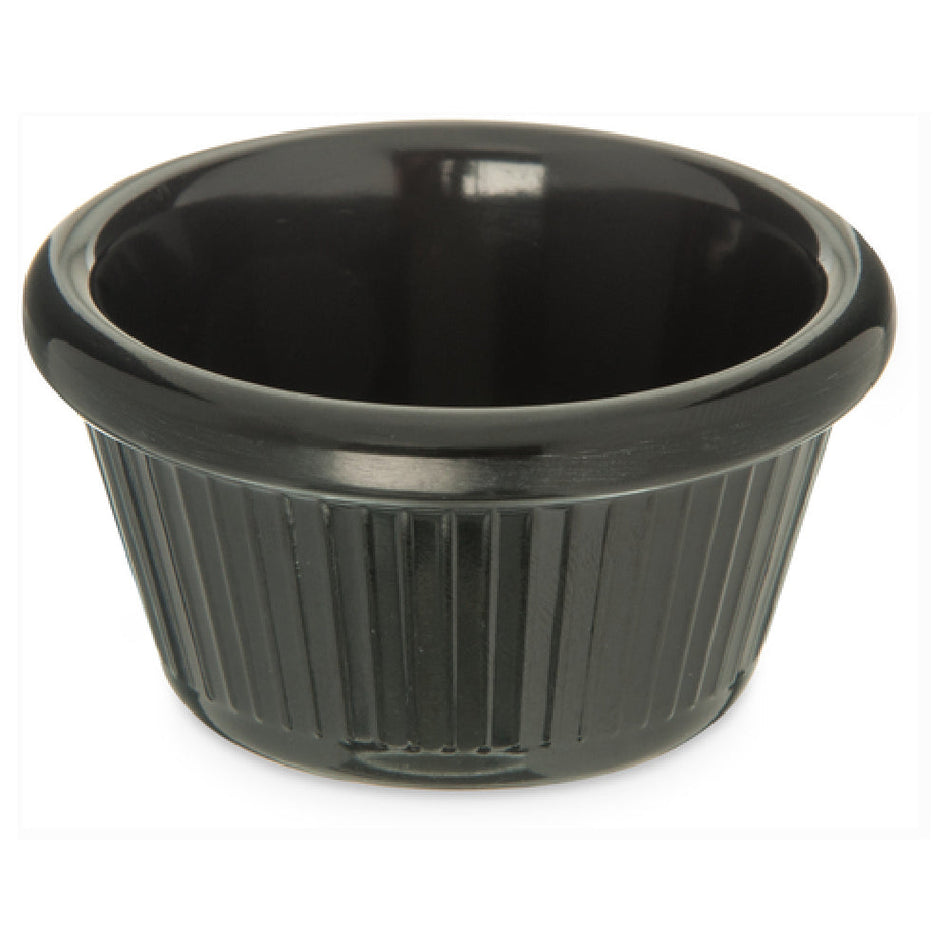 Carlisle S29203 2 Oz. Ramekin Fluted Dishwasher Safe Melamine Black