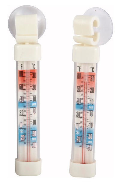Winco TMT-RF1 Tube Style Refrigerator/Freezer Thermometer with Suction Cup