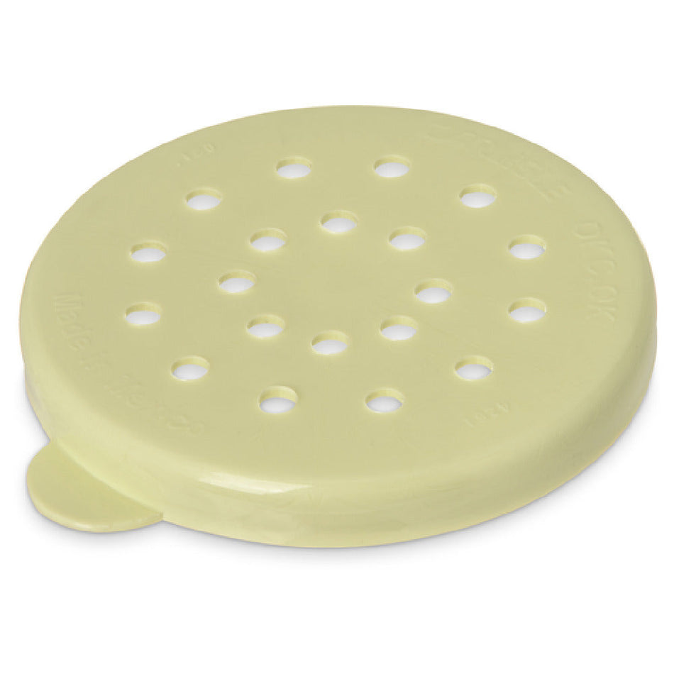 Carlisle 426104 Cheese Dredge Lid with Impact Resistant Polyethylene Yellow