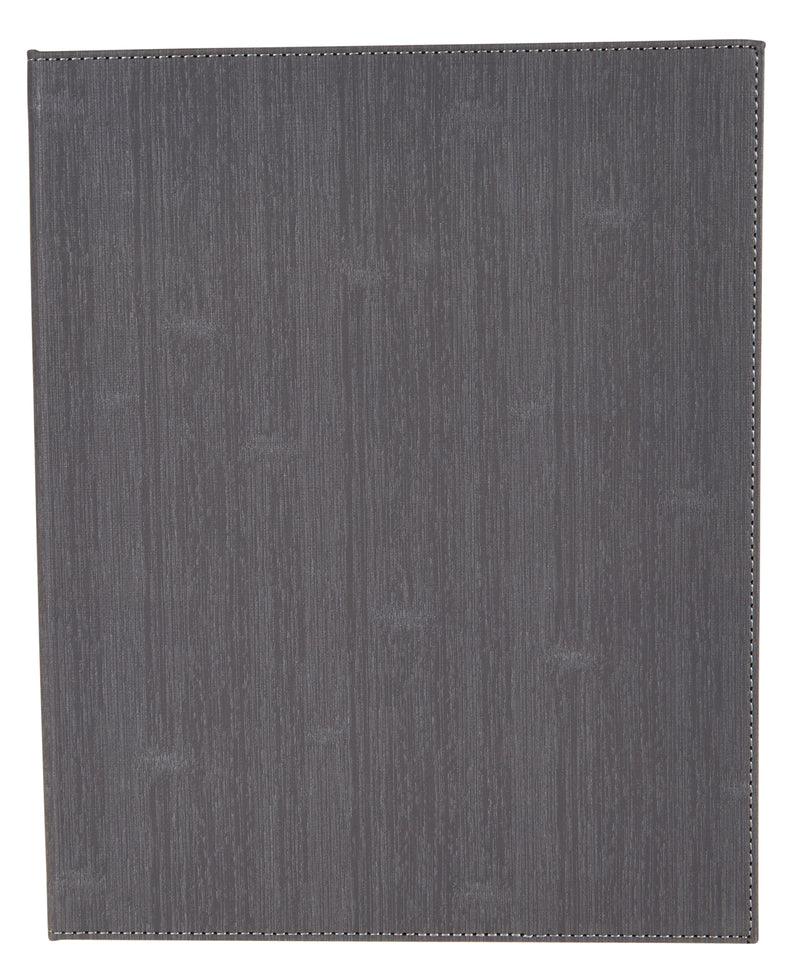 Winco LMD-811GY 8-1/2 Inch Letter Size Menu Cover Double Gray Leather-like