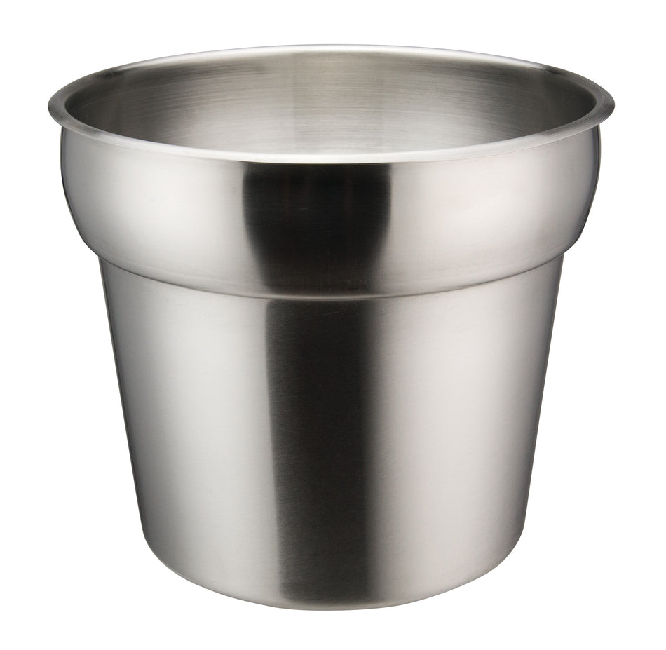 Winco INSN-7 7 Qt. Round Vegetable Inset with Satin Finish Stainless Steel