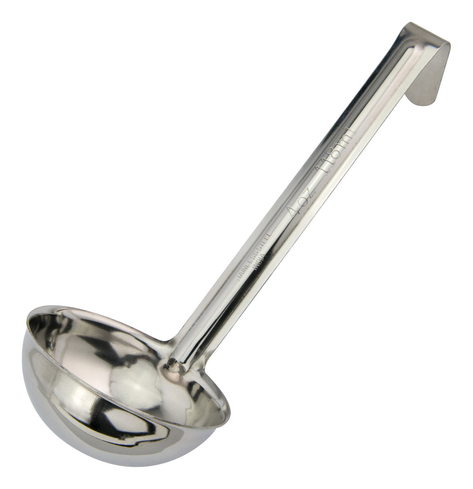 Winco LDI-40SH One-Piece Stainless Steel Ladle with 6" Handle - 4 oz