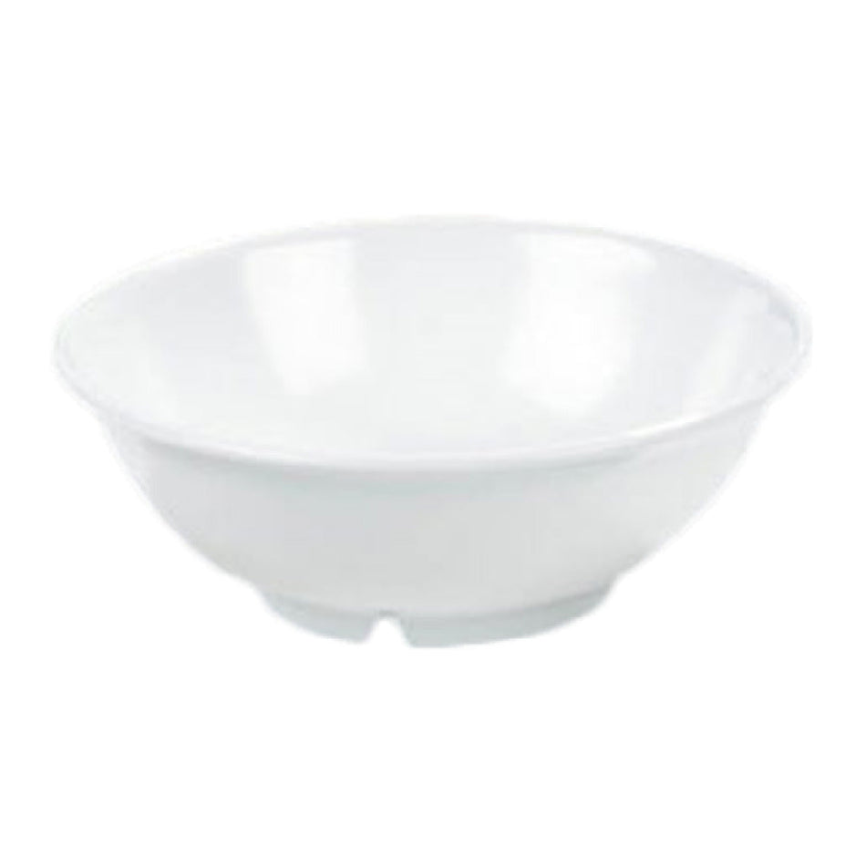 Carlisle 4373902 57 Oz. Break-Resistant Serving Bowl White Melamine Footed