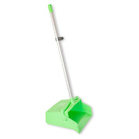 Carlisle 361410EC75 12 Inch Lobby Dust Pan Aluminum Handle Lime with Serrated Edge