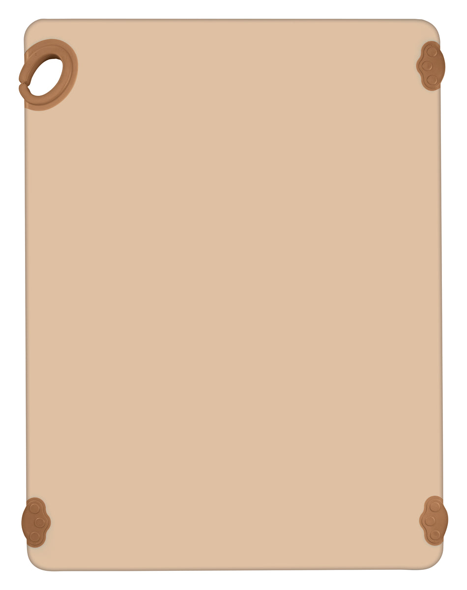 Winco CBK-1824BN 18 Inch with rubber grip hook Rectangular Cutting Board Co-polymer Brown