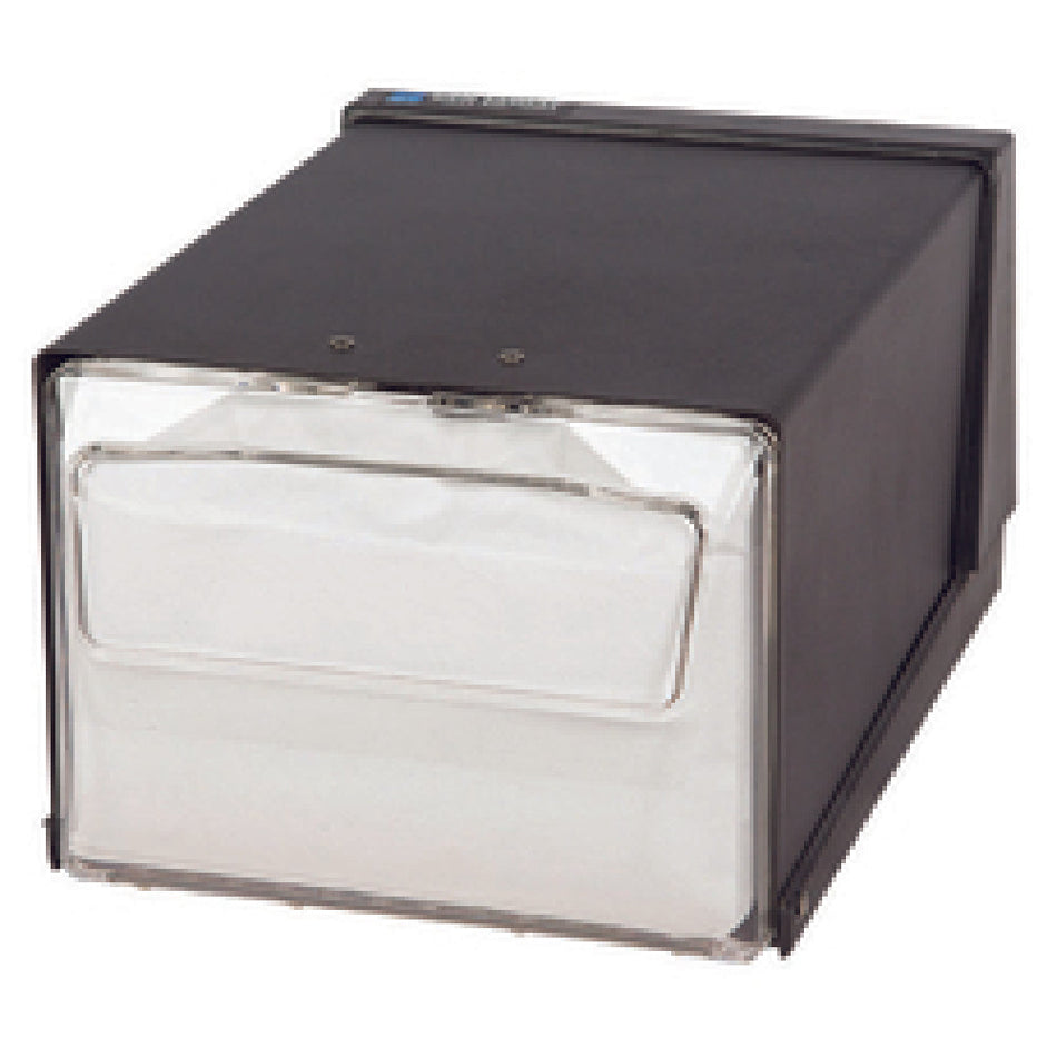 Carlisle H3001CLBK 11 Inch Countertop Napkin Dispenser One-at-a-time Steel Black