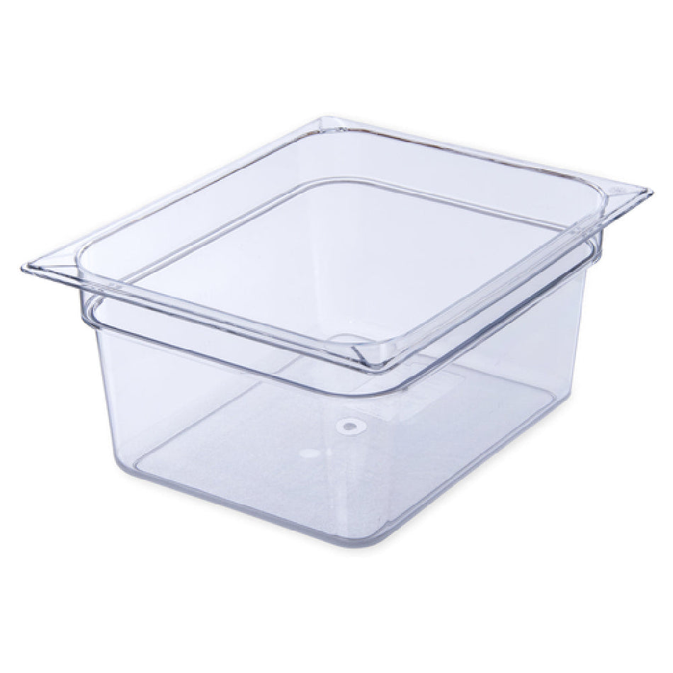 Carlisle 10222B07 12.75 Inch Clear Polycarbonate Food Pan 8.7 Quarts with Capacity Indicators
