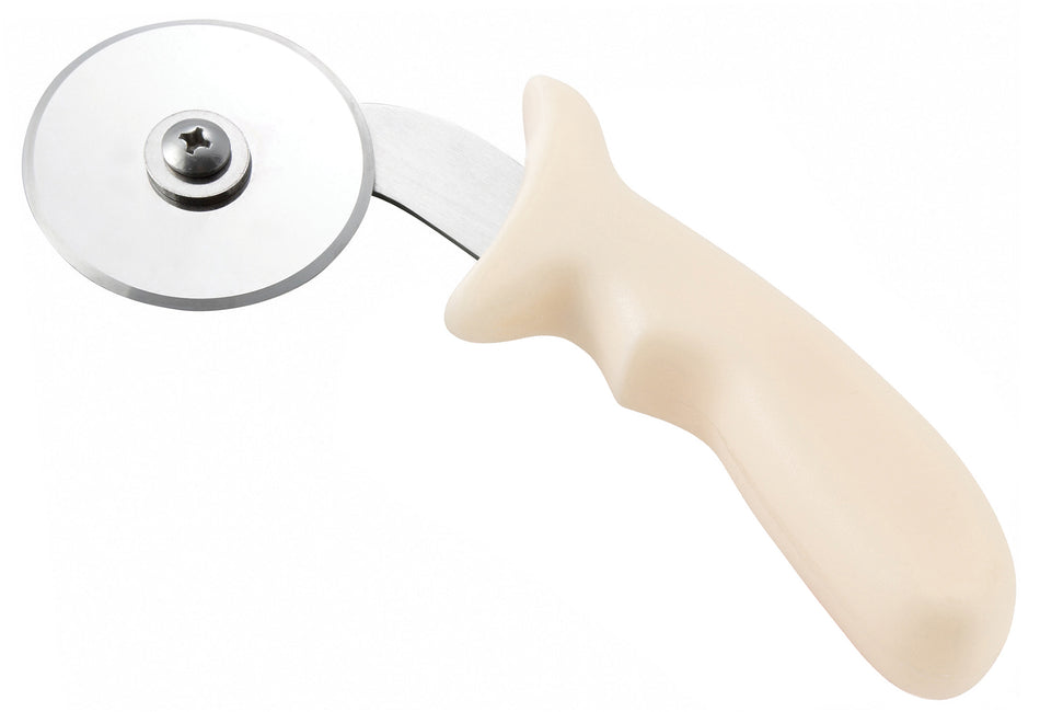 Winco PPC-2W 2-1/2 Inch Diameter Stainless Steel Pizza Cutter Polypropylene Handle White