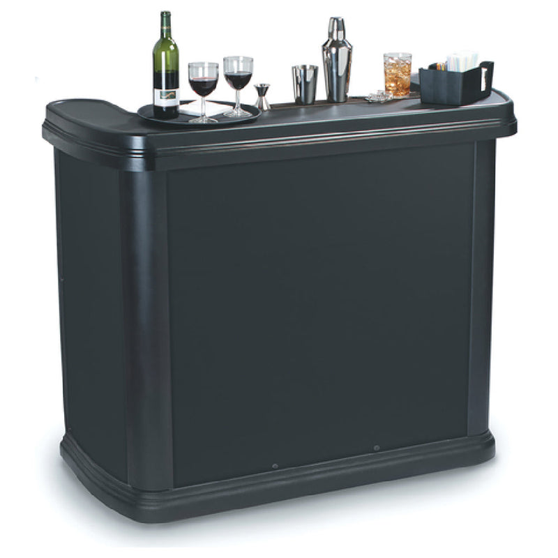 Carlisle 755003 56 Inch Portable Bar with 15 Gallon Ice Bin Black Polyethylene