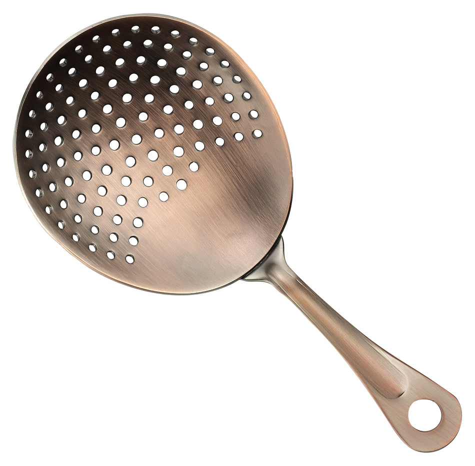 Winco BAJS-6AC After5 Julep Strainer, Antique Copper