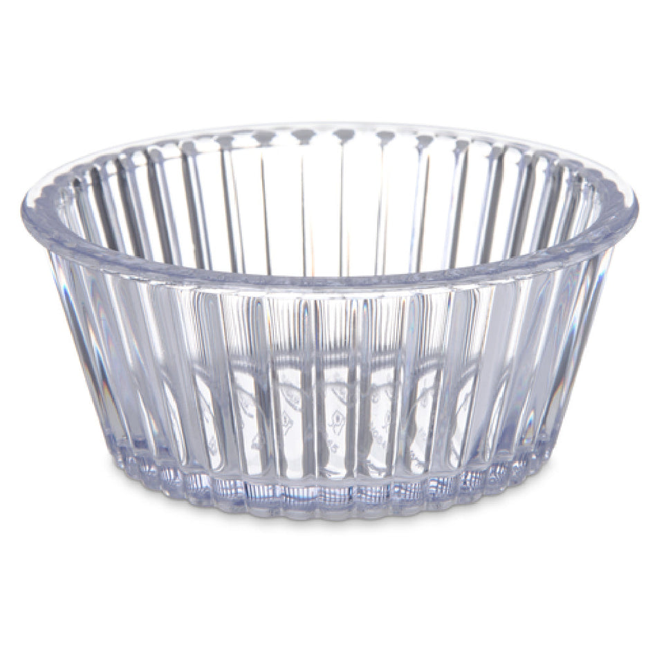 Carlisle 084507 4-1/2 Oz Clear Ramekin Dishwasher Safe Fluted