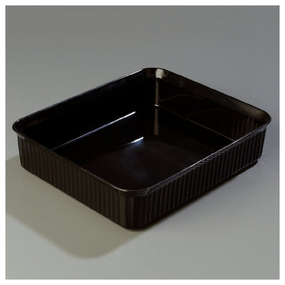 Carlisle 811203 12-1/2 Inch Rectangular Deliware Crock Impact Resistant Black Polypropylene