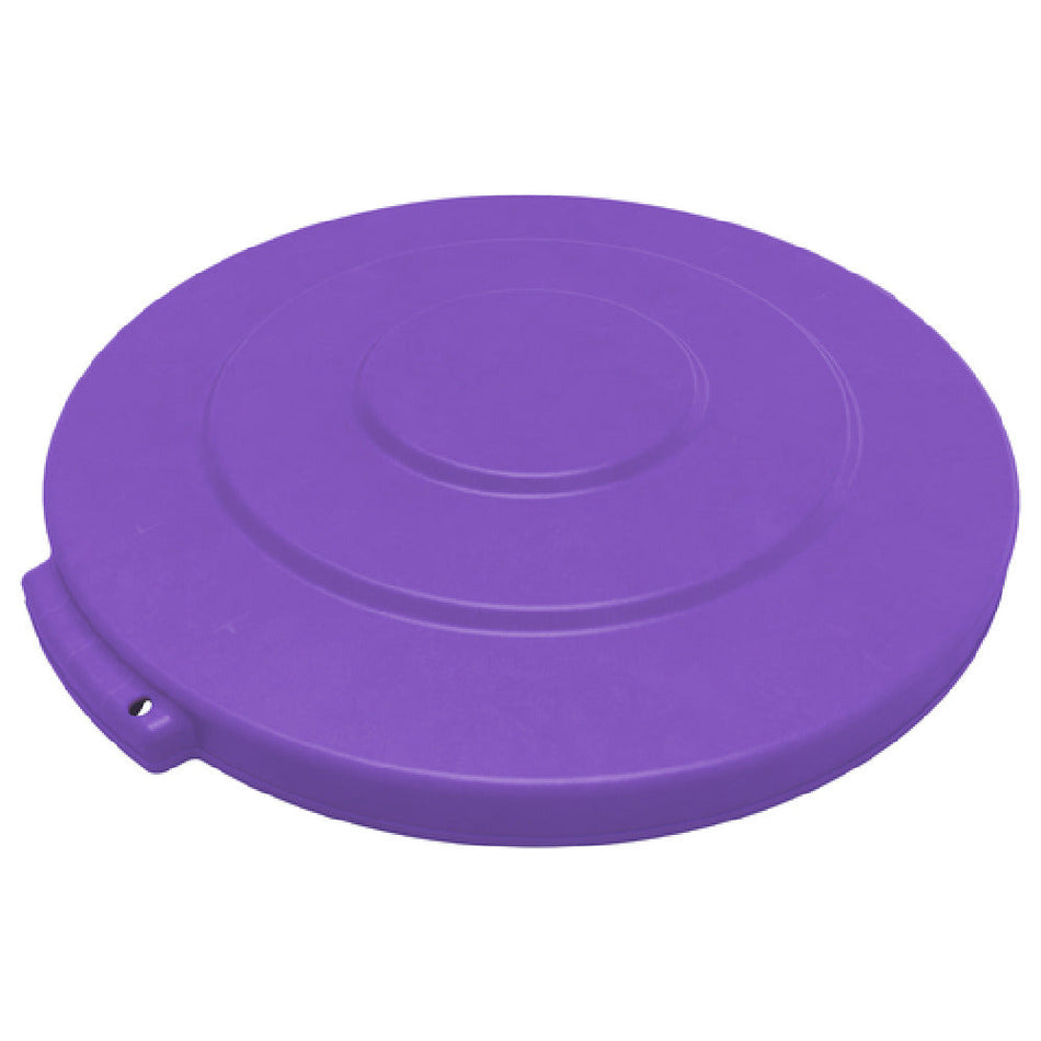 Carlisle 84101189 16 Inch Round Waste Bin Trash Container Lid Purple Plastic