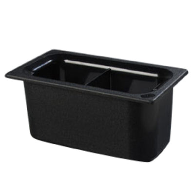 Carlisle CM110303 1/3 Size Divided Refrigerant Gel Insulated Food Pan Black ABS