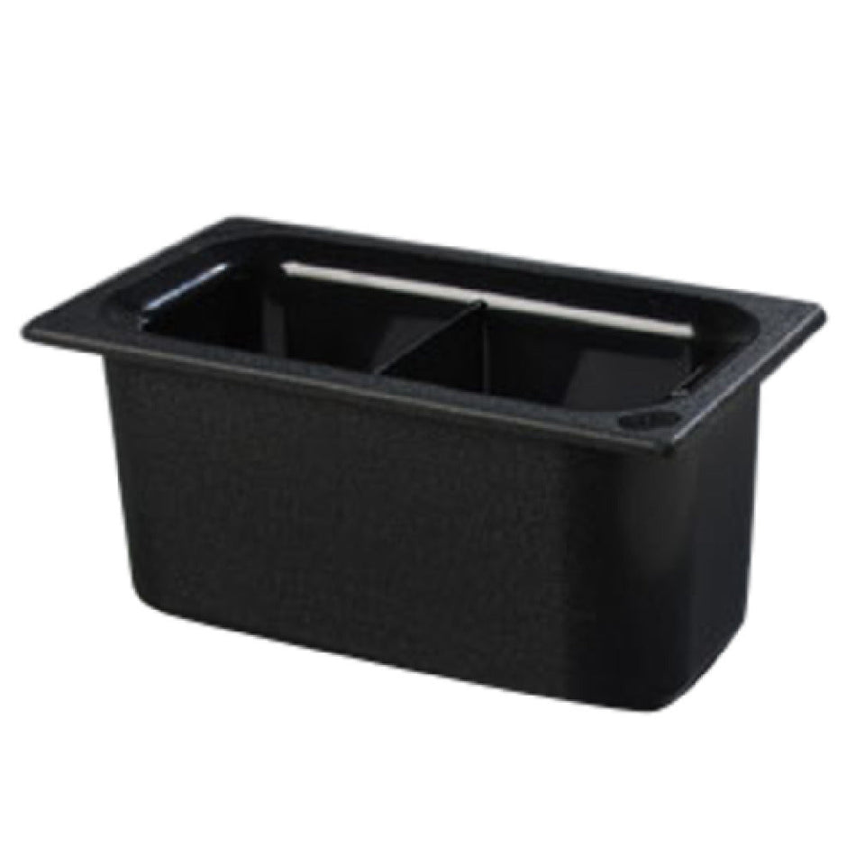 Carlisle CM110303 1/3 Size Divided Refrigerant Gel Insulated Food Pan Black ABS