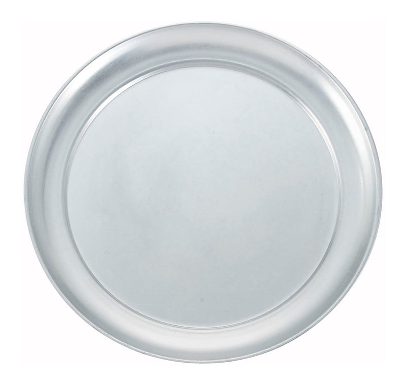 Winco APZT-10 10 Inch Diameter Aluminum Round Pizza Pan with Wide Rim