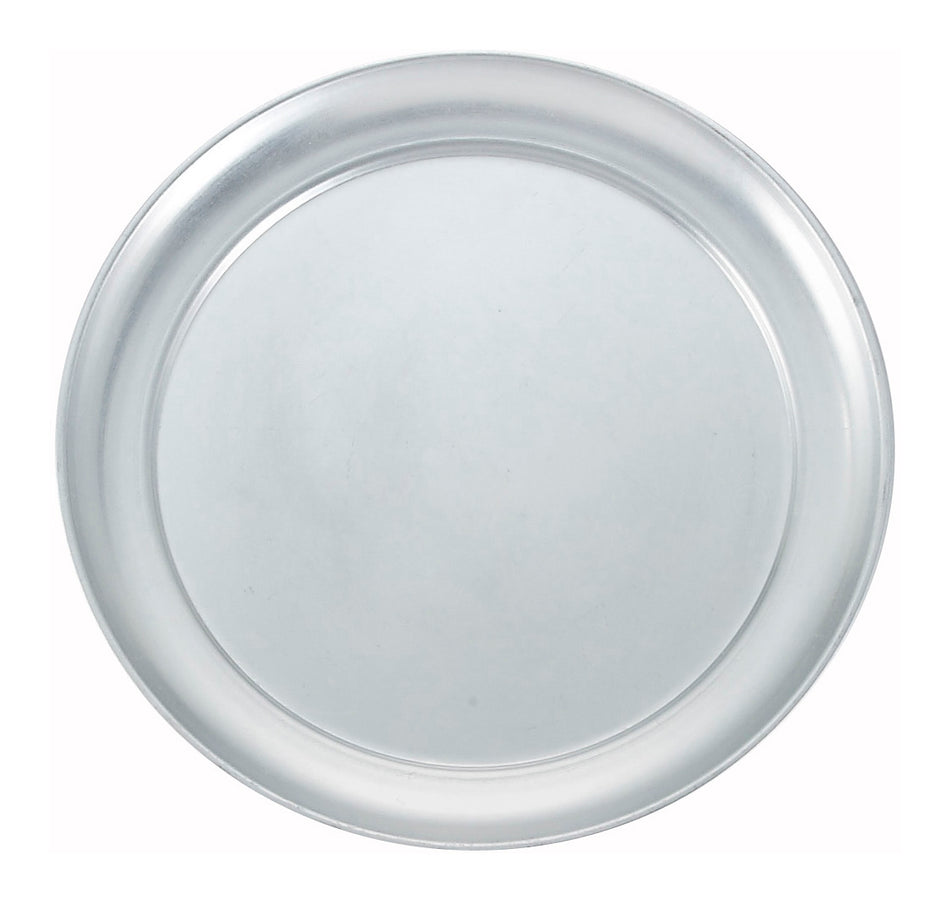 Winco APZT-10 10 Inch Diameter Aluminum Round Pizza Pan with Wide Rim
