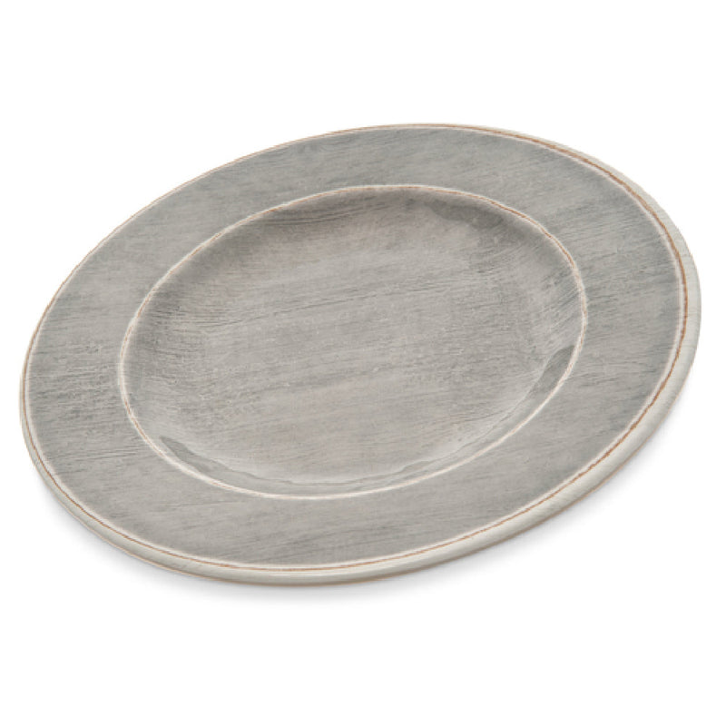 Carlisle 6400218 9 Inch Diameter Salad Plate Dishwasher Safe Melamine Smoke Gray