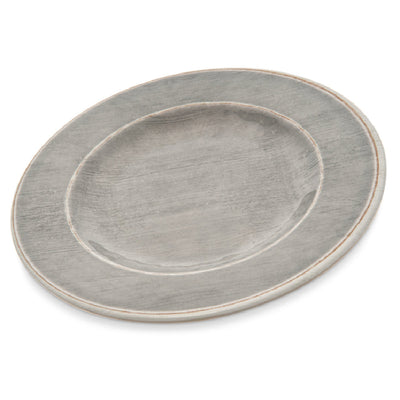 Carlisle 6400218 9 Inch Diameter Salad Plate Dishwasher Safe Melamine Smoke Gray