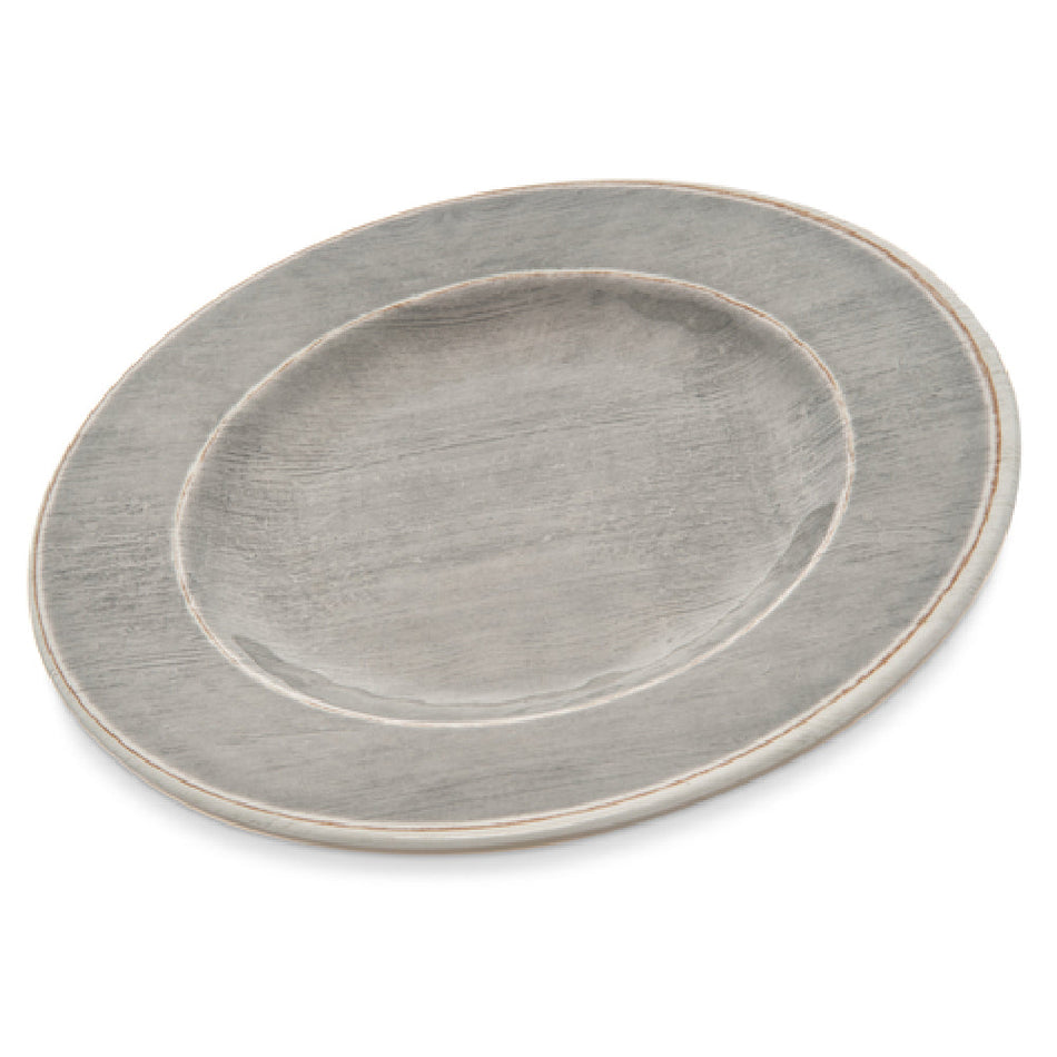 Carlisle 6400218 9 Inch Diameter Salad Plate Dishwasher Safe Melamine Smoke Gray