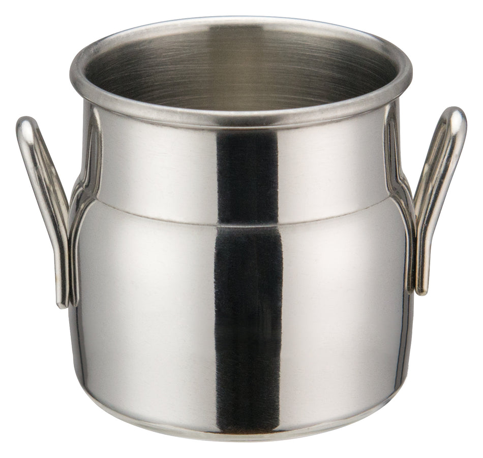 Winco DDSD-101S 3 Oz Mini Milk Can Stainless Steel with Handles