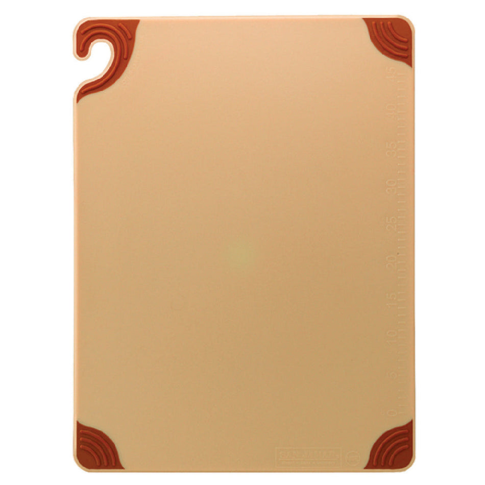 Carlisle CBG182412BR 24 Inch Cutting Board with Anti-Slip Grip Corners Brown Co-Polymer