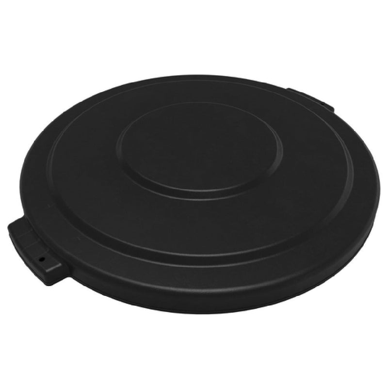 Carlisle 84104503 24-16/25 Inch Round Lid for 44 Gallon Waste Container Black Plastic with Snap Locks