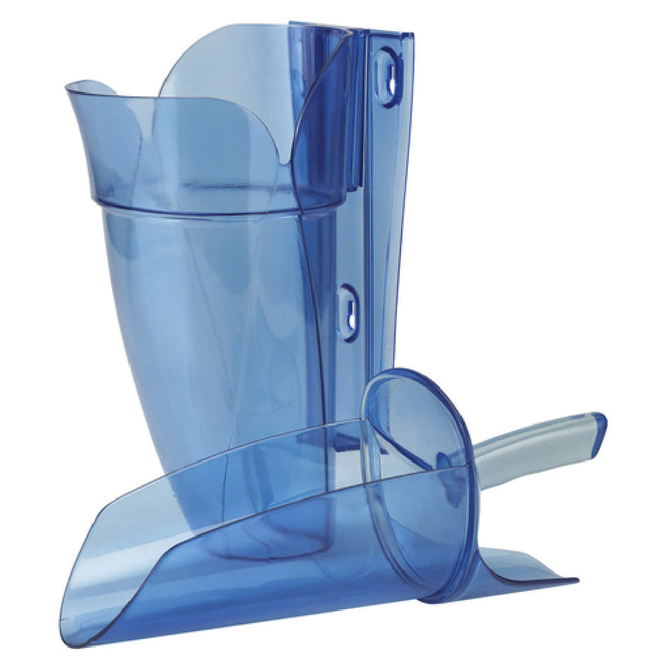 Carlisle SI9000 64 to 86 Oz Scoop with Guardian Holder and Drainage Cap Polycarbonate Blue