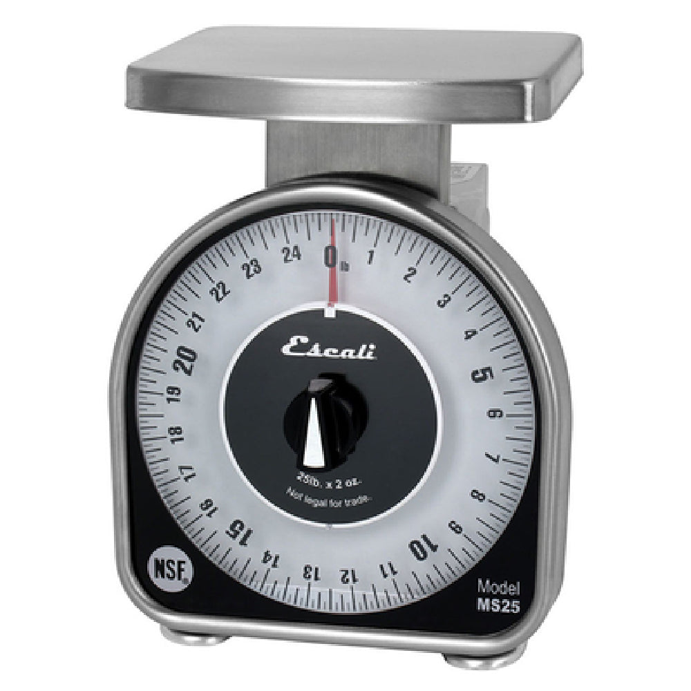 Carlisle SCMDL25 6-1/2 Inch Stainless Steel Dial Scale 25 lb with Tare ...