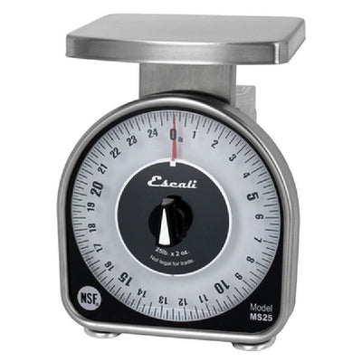 Carlisle SCMDL25 6-1/2 Inch Stainless Steel Dial Scale 25 lb with Tare Function