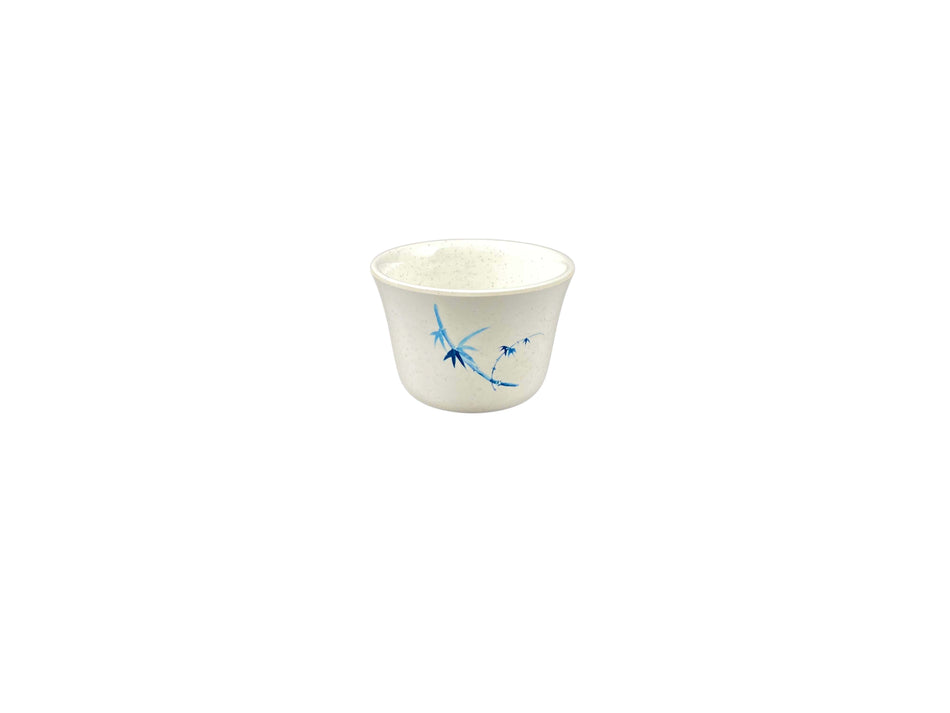 12 Pack 5 oz, 3-1/8" Diameter x 2-1/8" Height, Tea Cup, Blue Bamboo Dinnerware, Melamine, BPA Free, Dishwasher Safe, Break-Resistant, Shatter-Resistant, No Microwave, No Oven, NSF