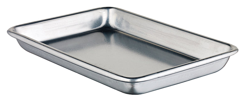 Winco ALXP-0609 Eighth Size Bun Sheet Pan - 9.5 Inch 16 Gauge Aluminum Uncoated Open Bead