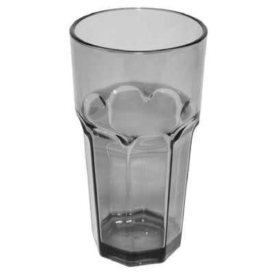 Carlisle 581618 16 Oz Tumbler SAN Faceted Dishwasher Safe Smooth Black