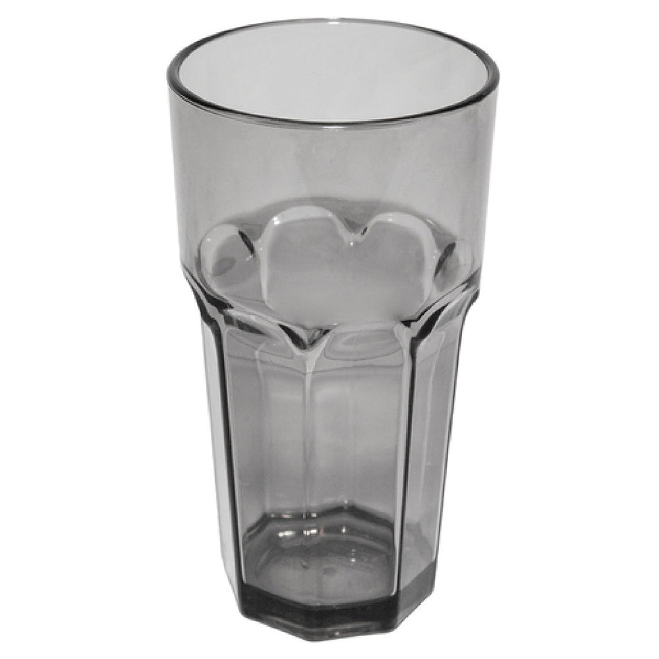 Carlisle 581618 16 Oz Tumbler SAN Faceted Dishwasher Safe Smooth Black